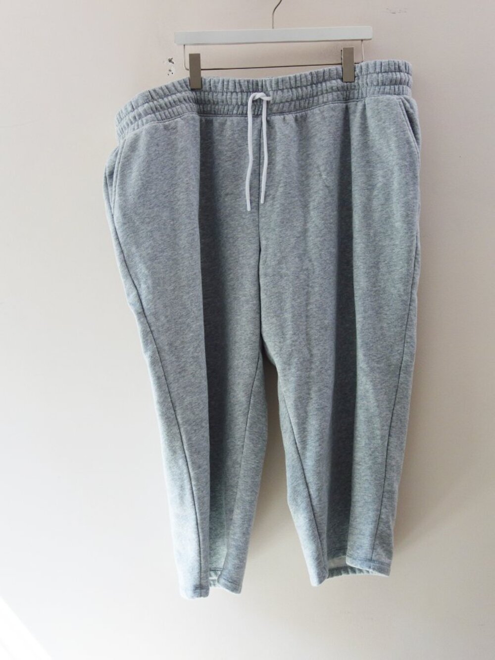 Tek Gear Ultrasoft Fleece Mid Rise Straight Fleece Cropped Pants (3X) Grey FLAW